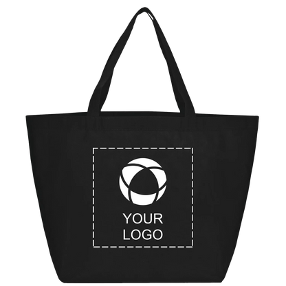 Lightweight 80g Non-Woven Grocery Tote, 13 x 12 x 8.5 in