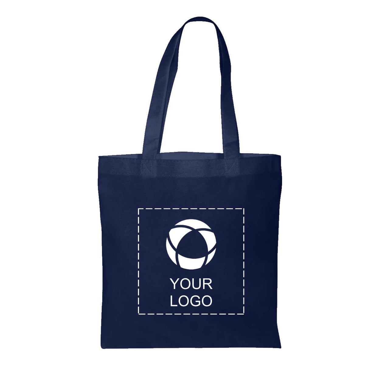 Non-Woven Tote Bag with Reinforced 22 in Handles, 14.5 x 13.5 in