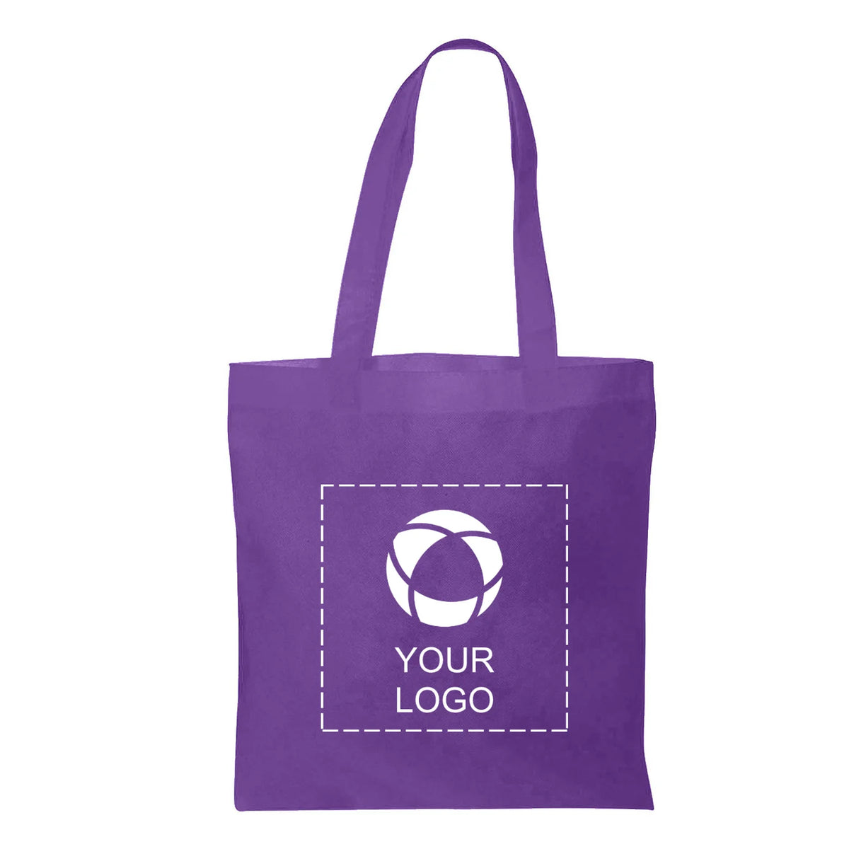 Non-Woven Tote Bag with Reinforced 22 in Handles, 14.5 x 13.5 in