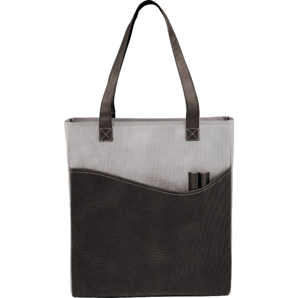 Non-Woven Convention Tote with Front Pocket and Pen Pockets, 17 x 15 in