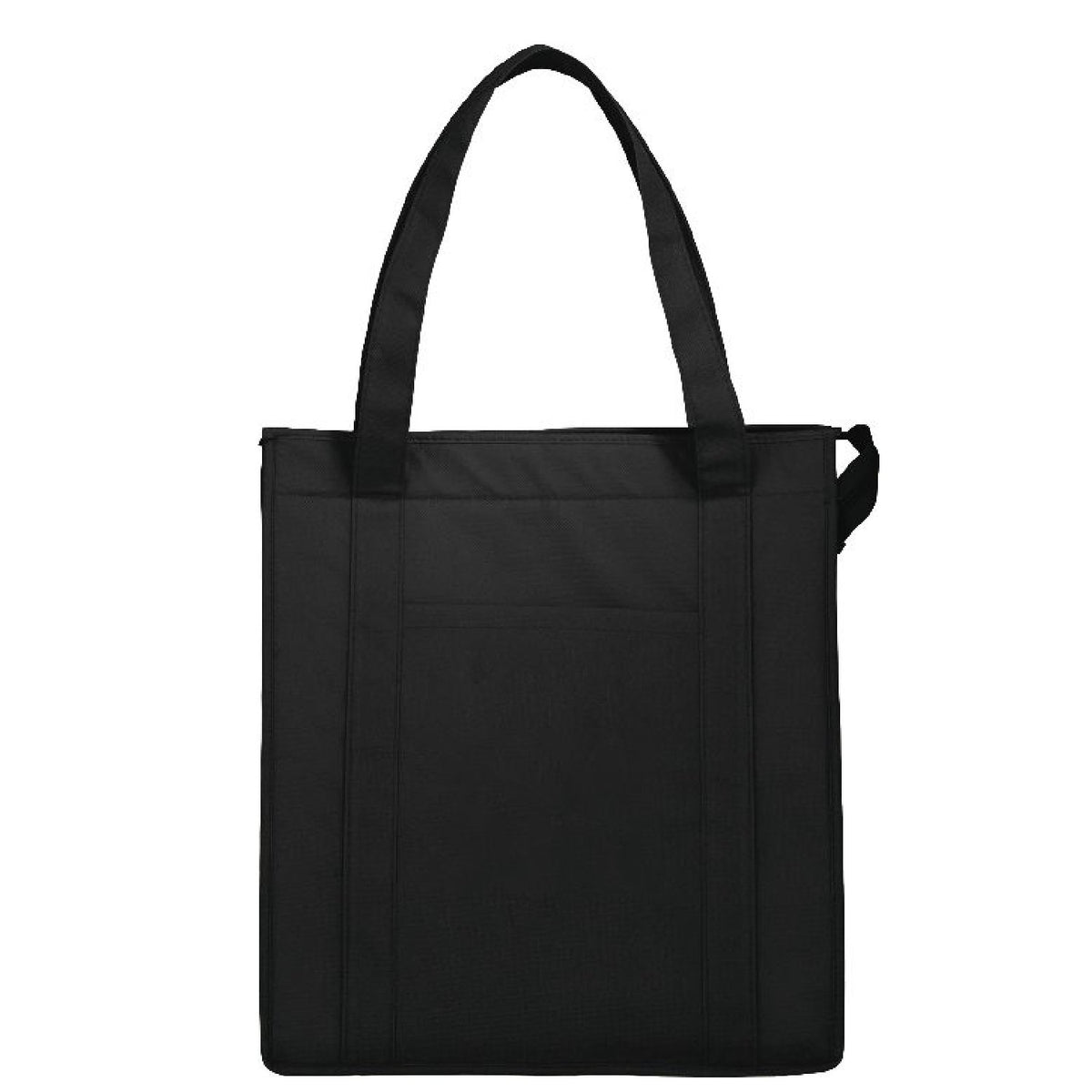 Insulated Non-Woven Zippered Grocery Cooler Tote, 15 x 13 x 9 in