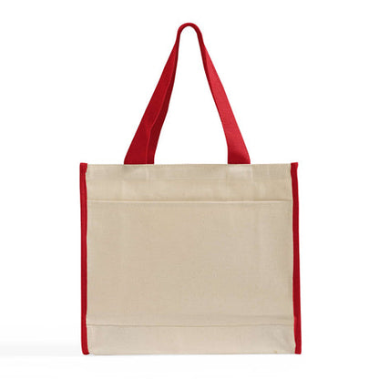 Heavy Canvas Tote Bag with Colored Trim Optima