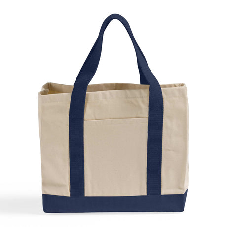 Heavy Canvas Twill Two Tone Shopping Tote Bag - TF285 Optima