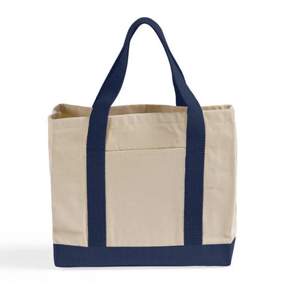 Heavy Canvas Twill Two Tone Shopping Tote Bag - TF285 Optima