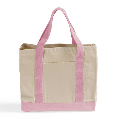 Heavy Canvas Twill Two Tone Shopping Tote Bag - TF285 Optima