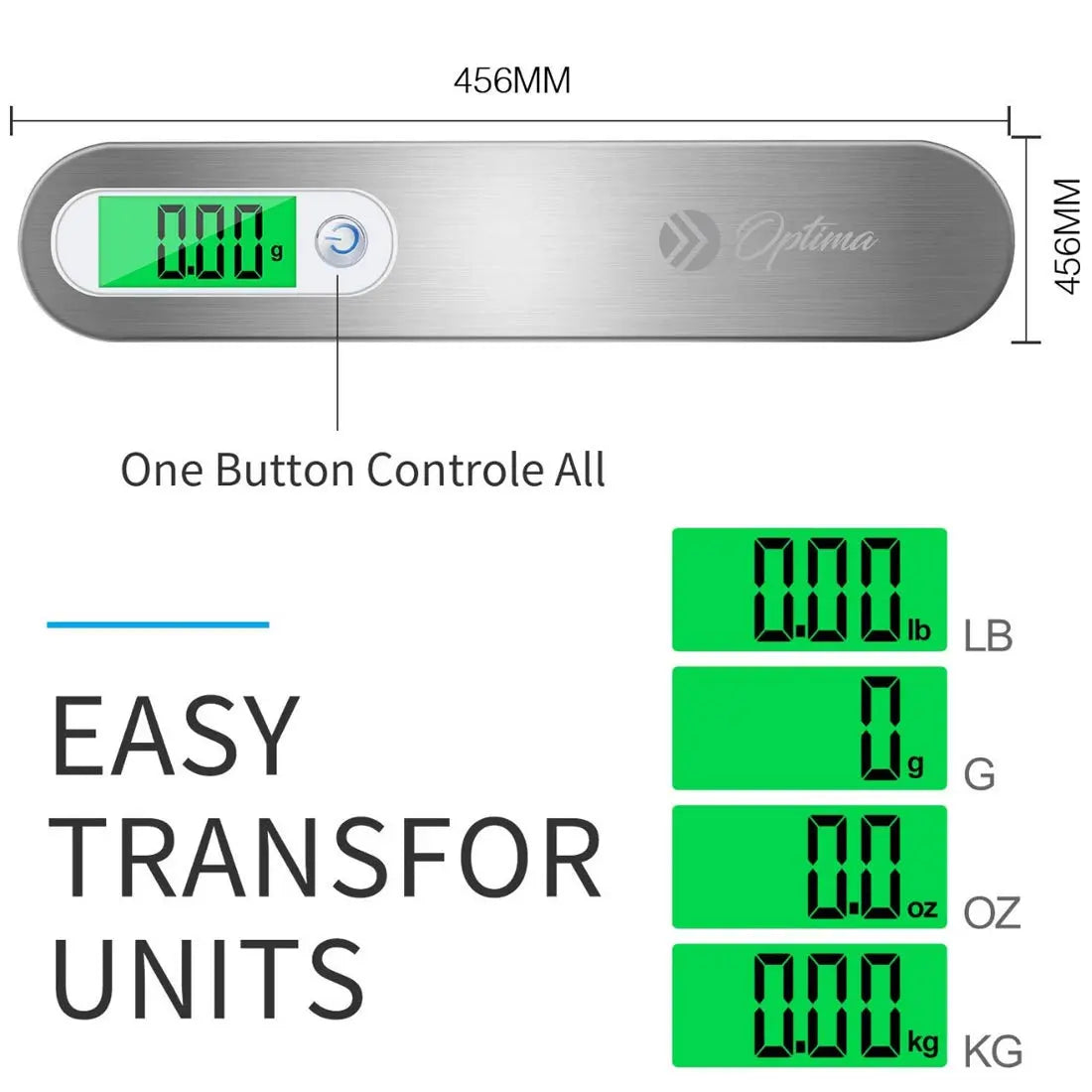 Optima Digital Weighing Scale/Hanging Scale W/ 50KG Capacity. optima-bags