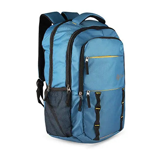 optima Unisex Lightweight Classic Basic Water Resistant Casual Backpack with Bottle Side Pockets (blue) optima-bags