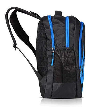 OPTIMA Water Resistant Slim Backpack for Men and Women Fits 13 Inch Laptop and Notebook (Black and Blue) optima-bags