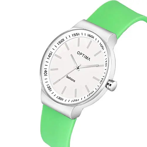 Analogue Quartz Watches Optima Watch Men's Water Resistant Analogue Quartz Watches Mens(Green)