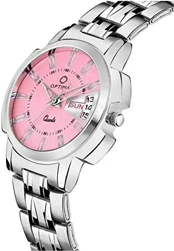 OPTIMA Day and Date Unique Pink Dial optima-bags