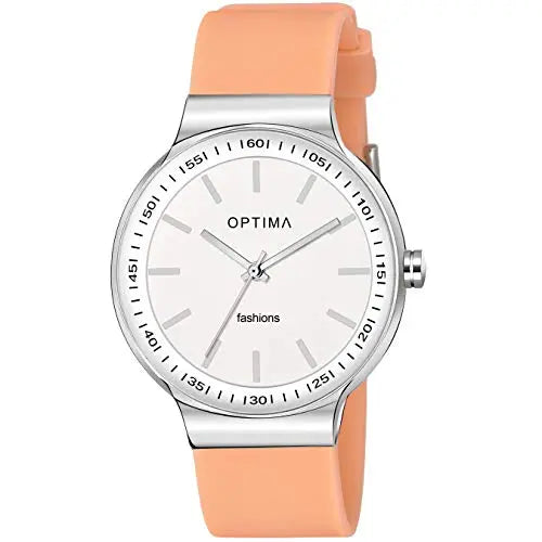 Analogue Quartz Watches Optima Watch Men's Water Resistant Analogue Quartz Watches(Orange)